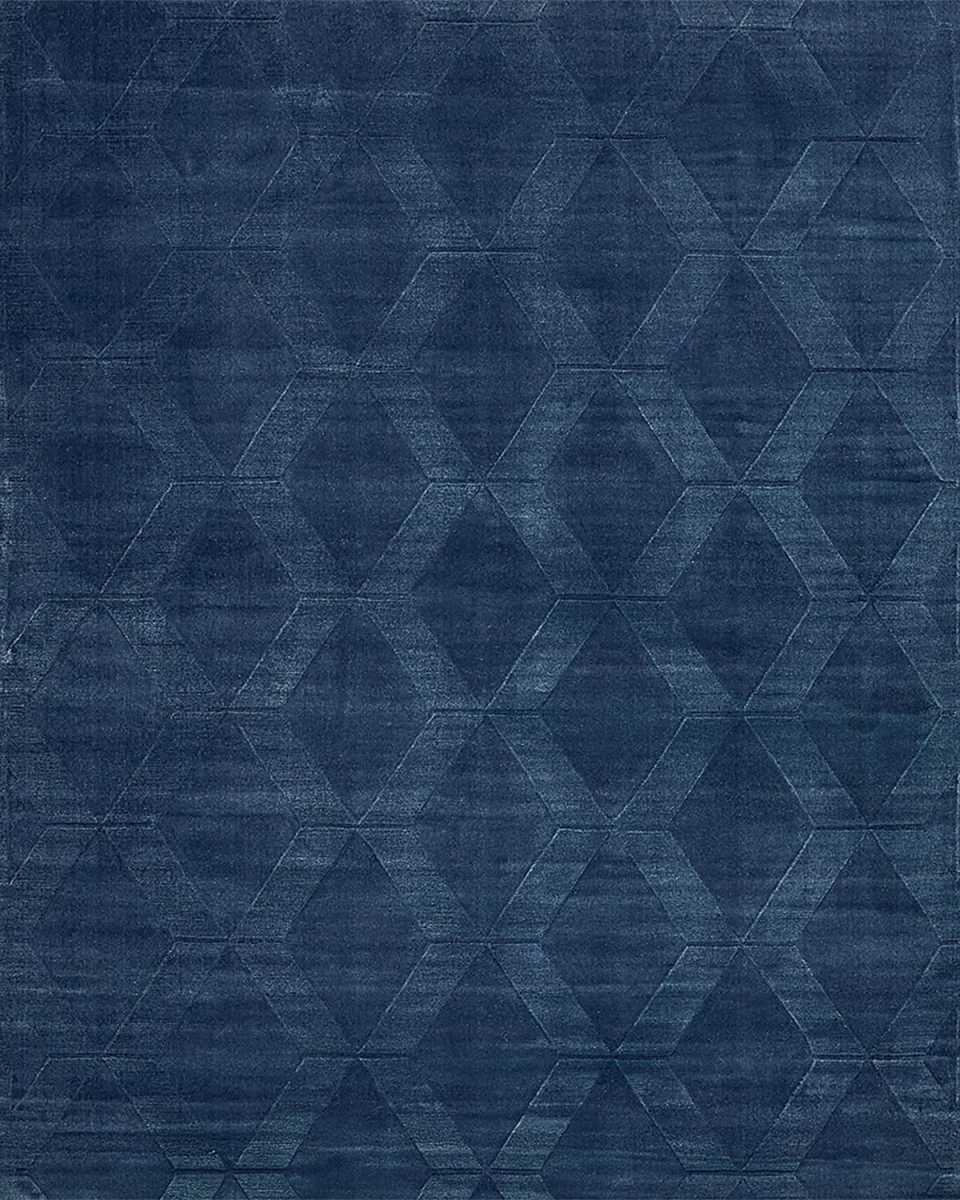 Brunello Hand-Loomed Navy Rug, 6' x 9'